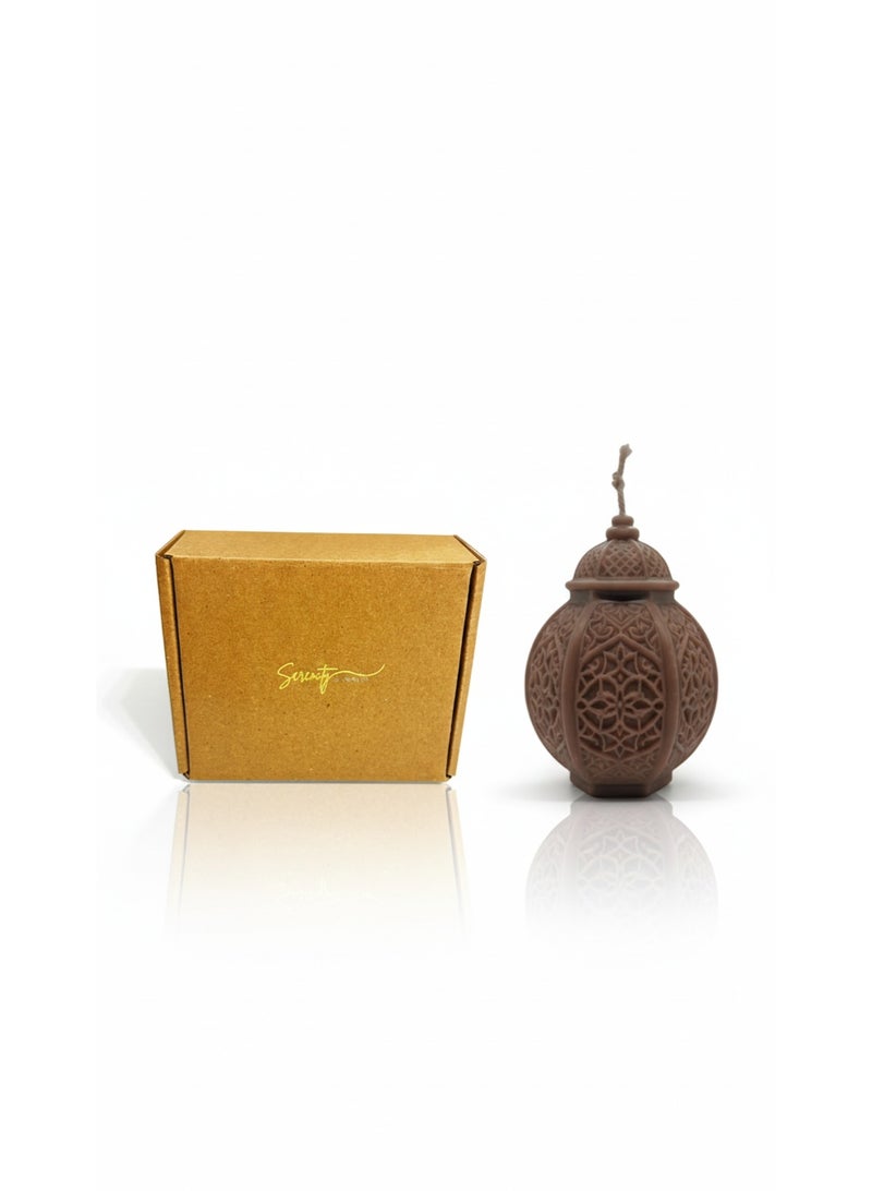 Serenity Candles شمعة رمضان سيرينيتي نور العود البنية – فتيل واحد (١٨٠ جم) - Image 4